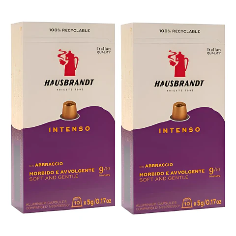 Cápsulas café Hausbrandt Intenso compatibles Nespresso ® (2 cajas)