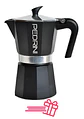 Cafetera Italiana PEDRINI Moka 6 tazas espresso Negra - Miniatura 1