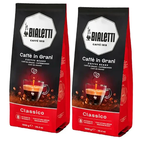 Café Bialetti Classico Intenso o Pregiato en Grano presentación 1Kg 
