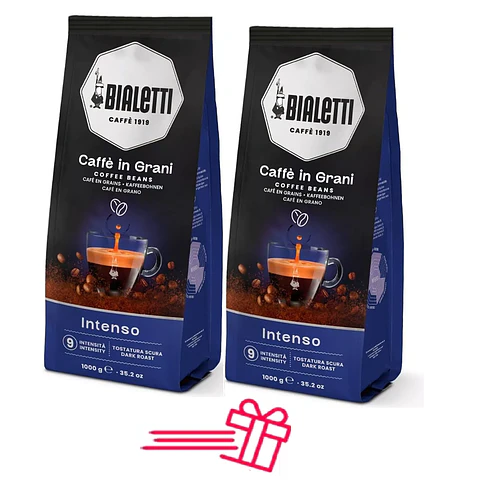 Café Bialetti Classico Intenso o Pregiato en Grano presentación 1Kg 