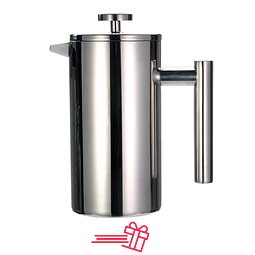 Cafetera Prensa Francesa 1 lt Acero Inoxidable de Doble Pared