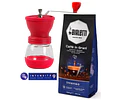 Café Bialetti Grano 1 kg y Molinillo con muelas cónicas cerámicas