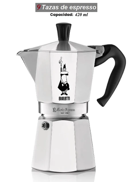 Cafetera Italiana BIALETTI Moka Express 9 tazas 420 ml
