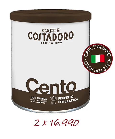 Café Costadoro Italiano Cento Moka 100% arábica Molido 2x16.990