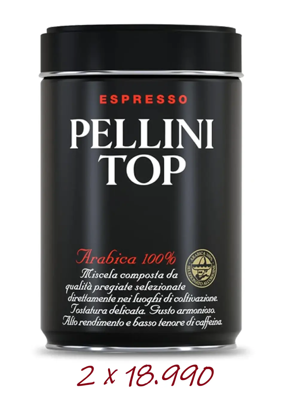 Café Molido Italiano Pellini Top Espresso Moka 100% arábica Molido 1