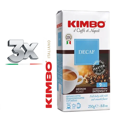 Café Kimbo Descafeinado Molido 3 unidades x 250 gr