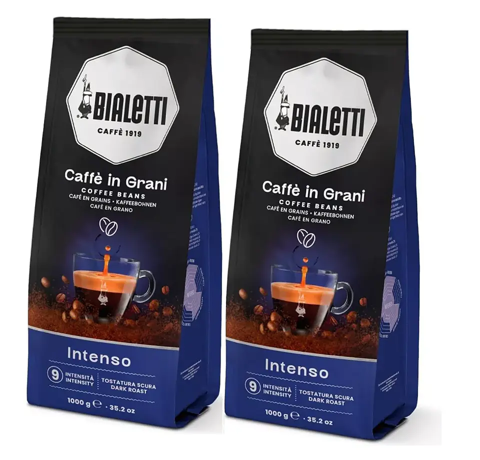 Pack Café Bialetti 2 o 3 unidades de 1 Kg Classico, Intenso o Pregiato Grano  2