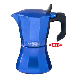 Cafetera Moka Italiana Express Petra Inducción Oroley 9 Tazas Azul o Verde