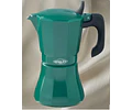 Cafetera Moka Italiana Express Petra Inducción Oroley 9 Tazas Azul o Verde