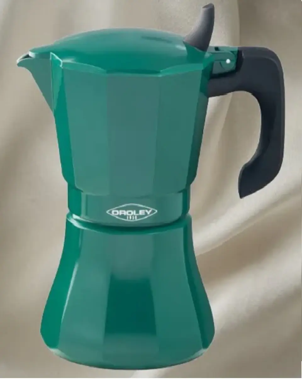 Cafetera Moka Italiana Express Petra Inducción Oroley 9 Tazas Azul o Verde 4