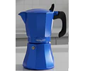 Cafetera Moka Italiana Express Petra Inducción Oroley 9 Tazas Azul o Verde