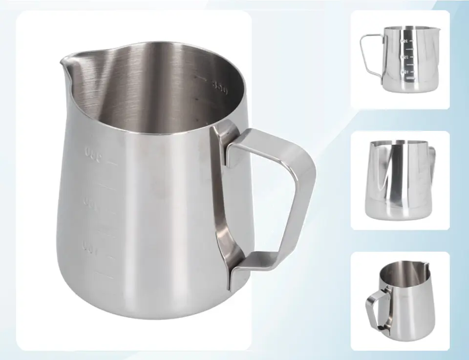 Jarra latte art  350 ml de acero inoxidable para espumar leche para café 2