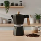 Cafetera Italiana Moka 6 tazas espresso 300 ml negra - Miniatura 2