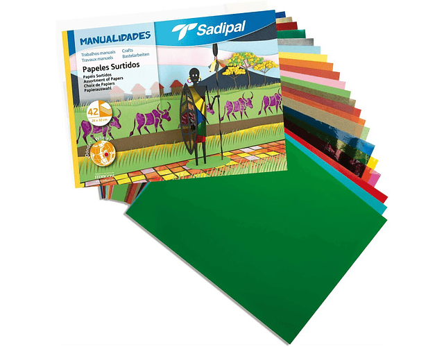 CRAFTS NOTEBOOK A4 ASSORTED PAPERS W/42 SHEETS - UNI