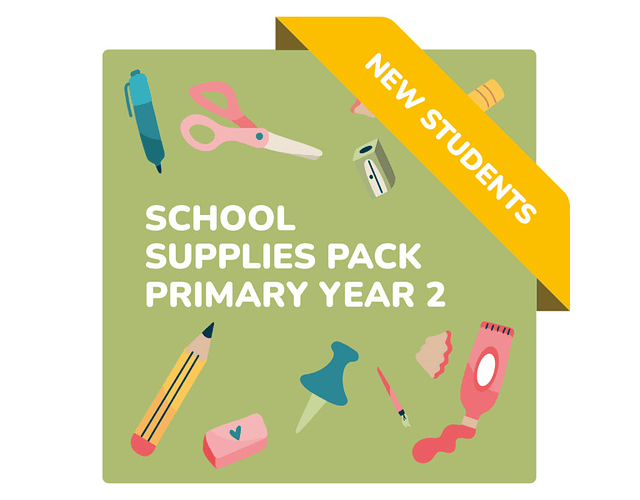 SCHOOL SUPPLIES - PRIMARY YEAR 2 | 7 YEARS OLD (NEW STUDENT)