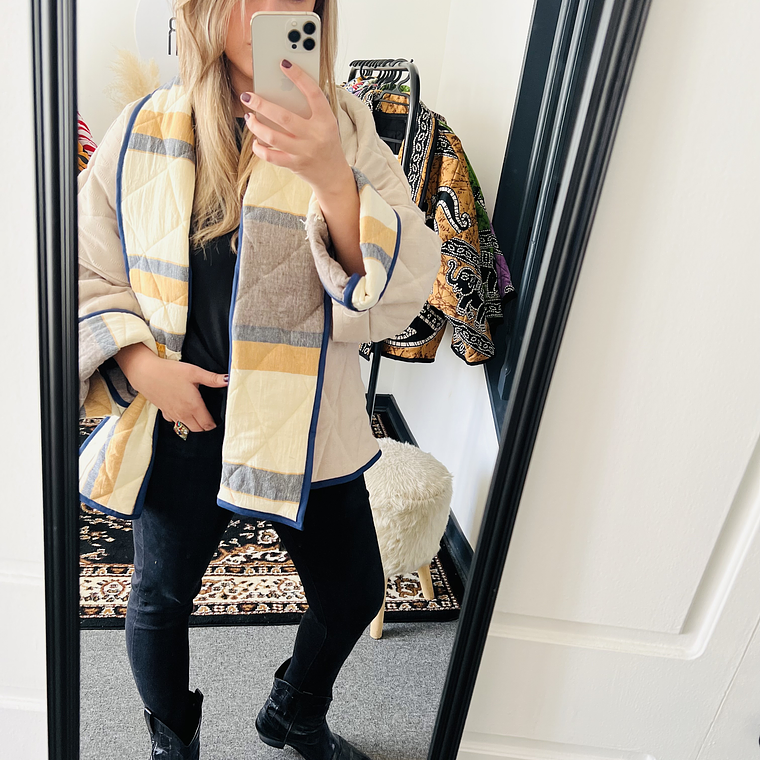 Chaqueta acolchada estilo kimono Oversized  5