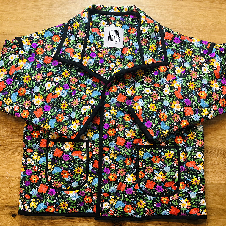 Chaqueta acolchada corte recto  1