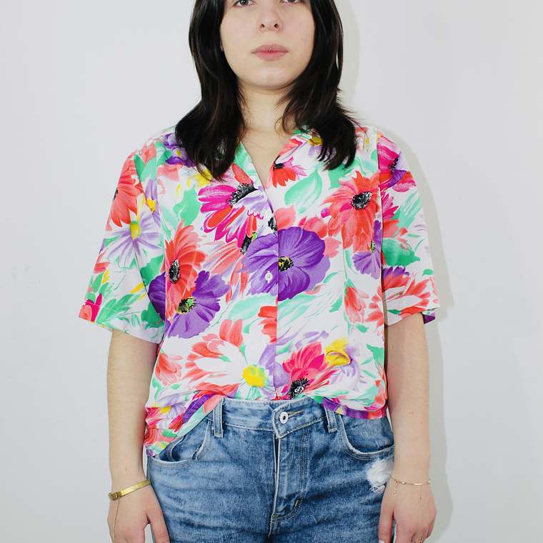 Blusa reciclada retro Talla L 2