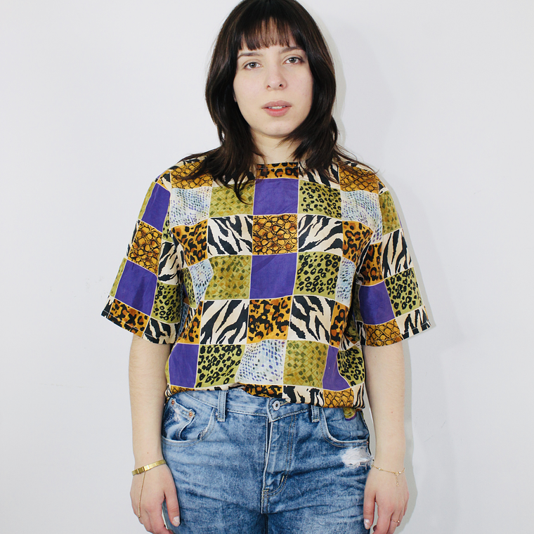 Blusa reciclada retro Talla M 1