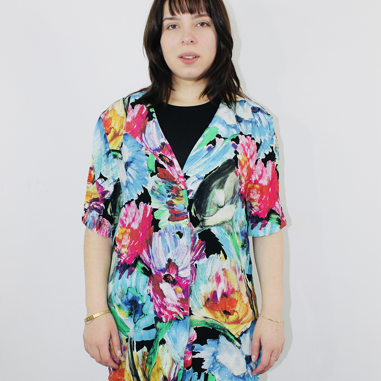 Blusa reciclada retro Talla L 1