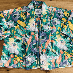 Chaqueta acolchada estilo kimono oversized