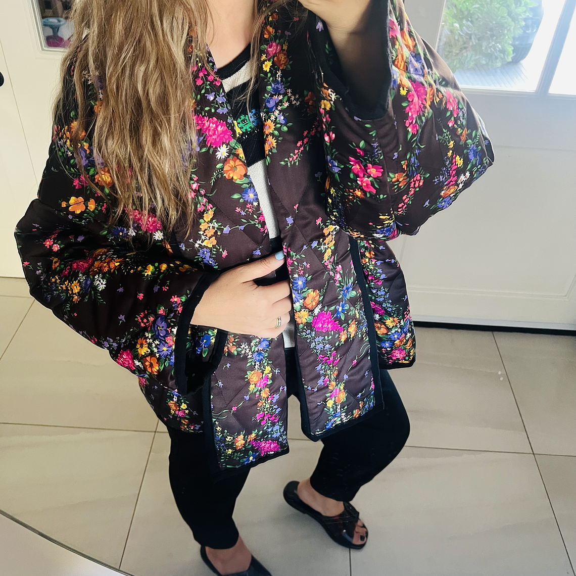 Chaqueta acolchada estilo kimono oversized 5