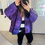 Chaqueta acolchada estilo kimono overzised