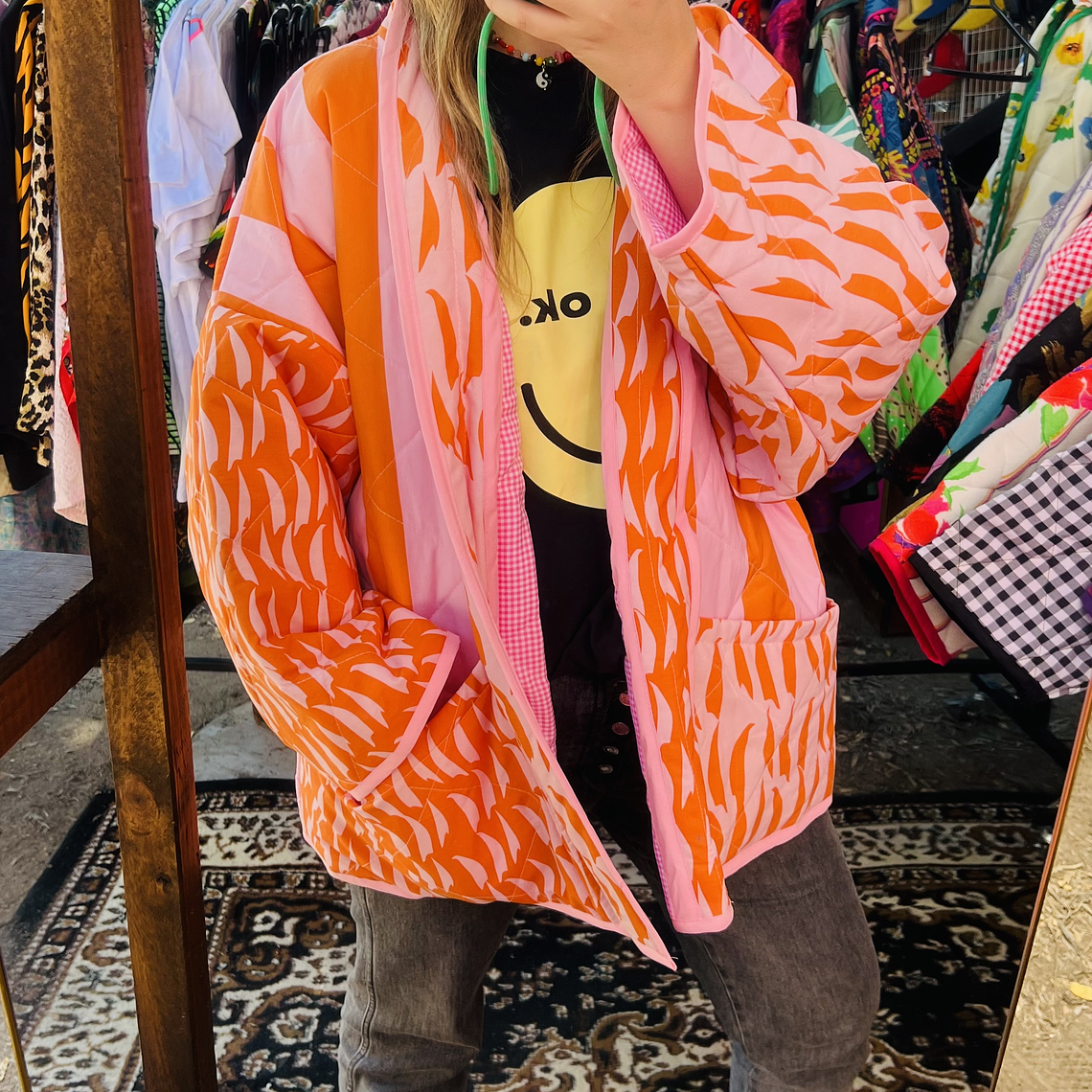 KIMONO ACOLCHADO DELGADO OVERSIZED  3