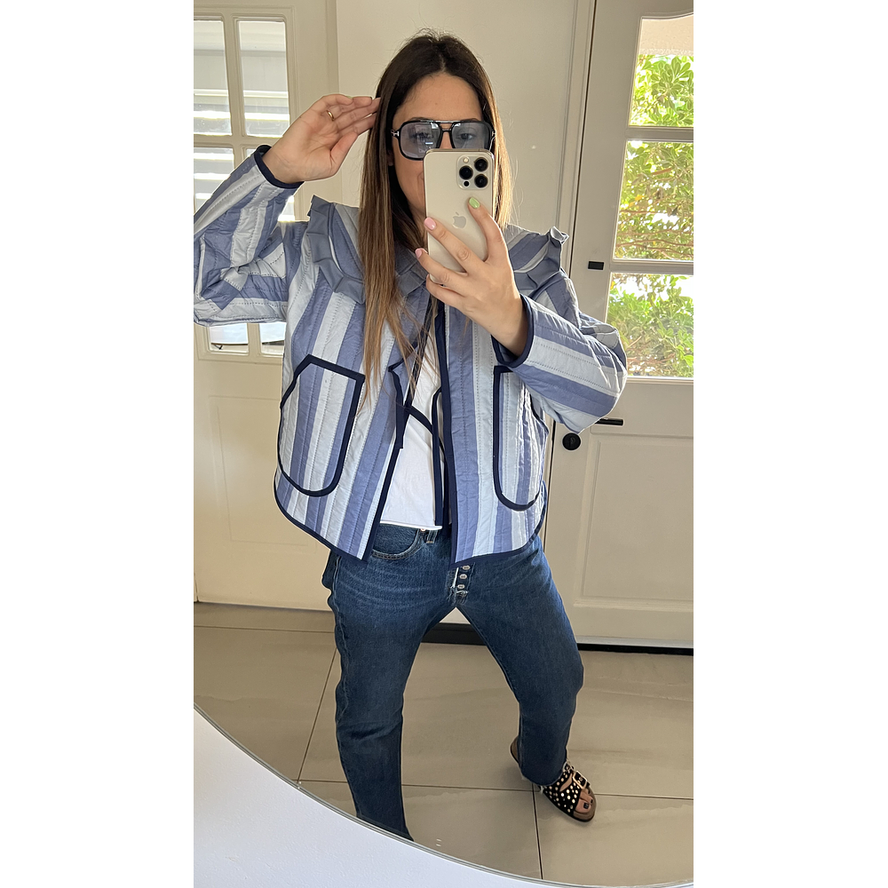 CAZADORA CUELLO VUELOS M/L