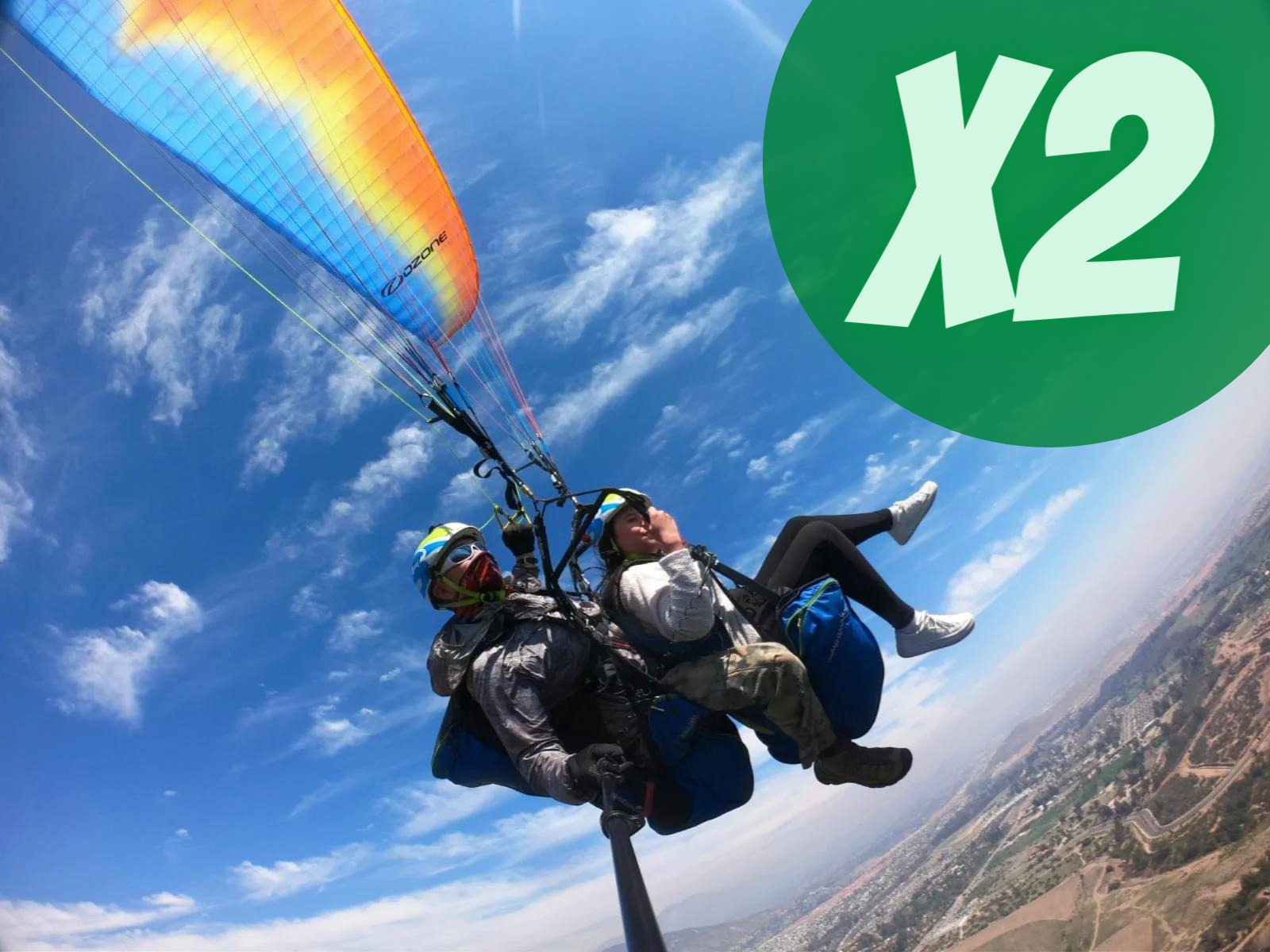 2 Vuelos turisticos en Parapente | Lo bueno se comparte!