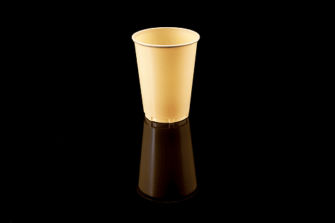 VASO PLASTICO BEIGE 300CC