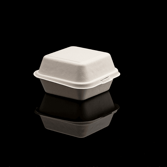 ENVASE BIODEGRADABLE HAMBURGUESA 6X6 50 UN