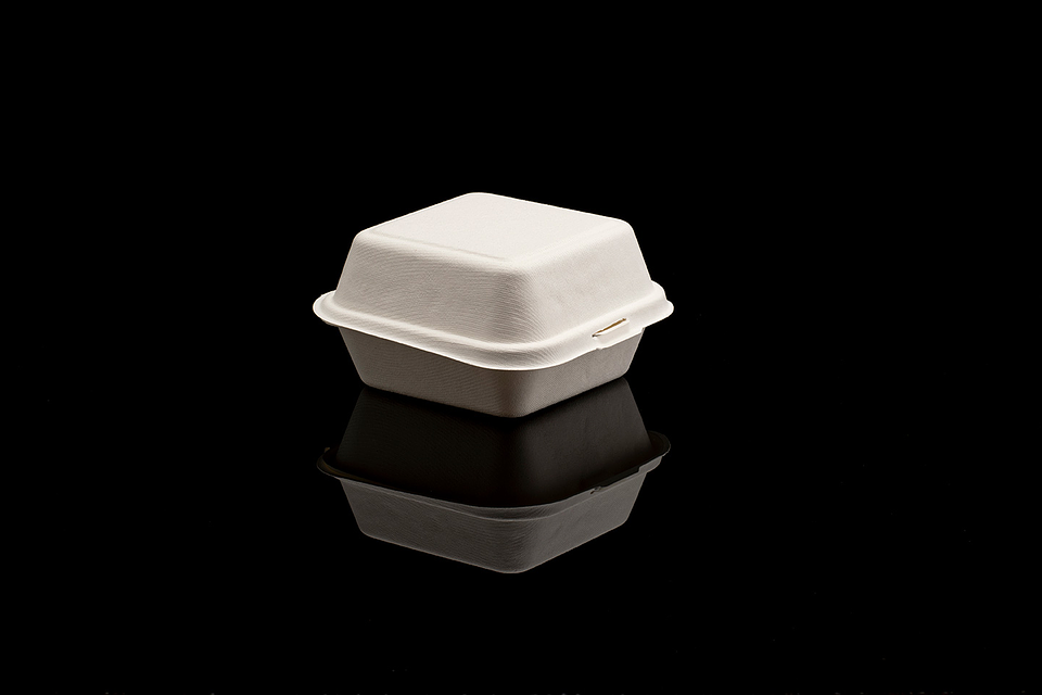 ENVASE BIODEGRADABLE HAMBURGUESA 6X6 50 UN 1