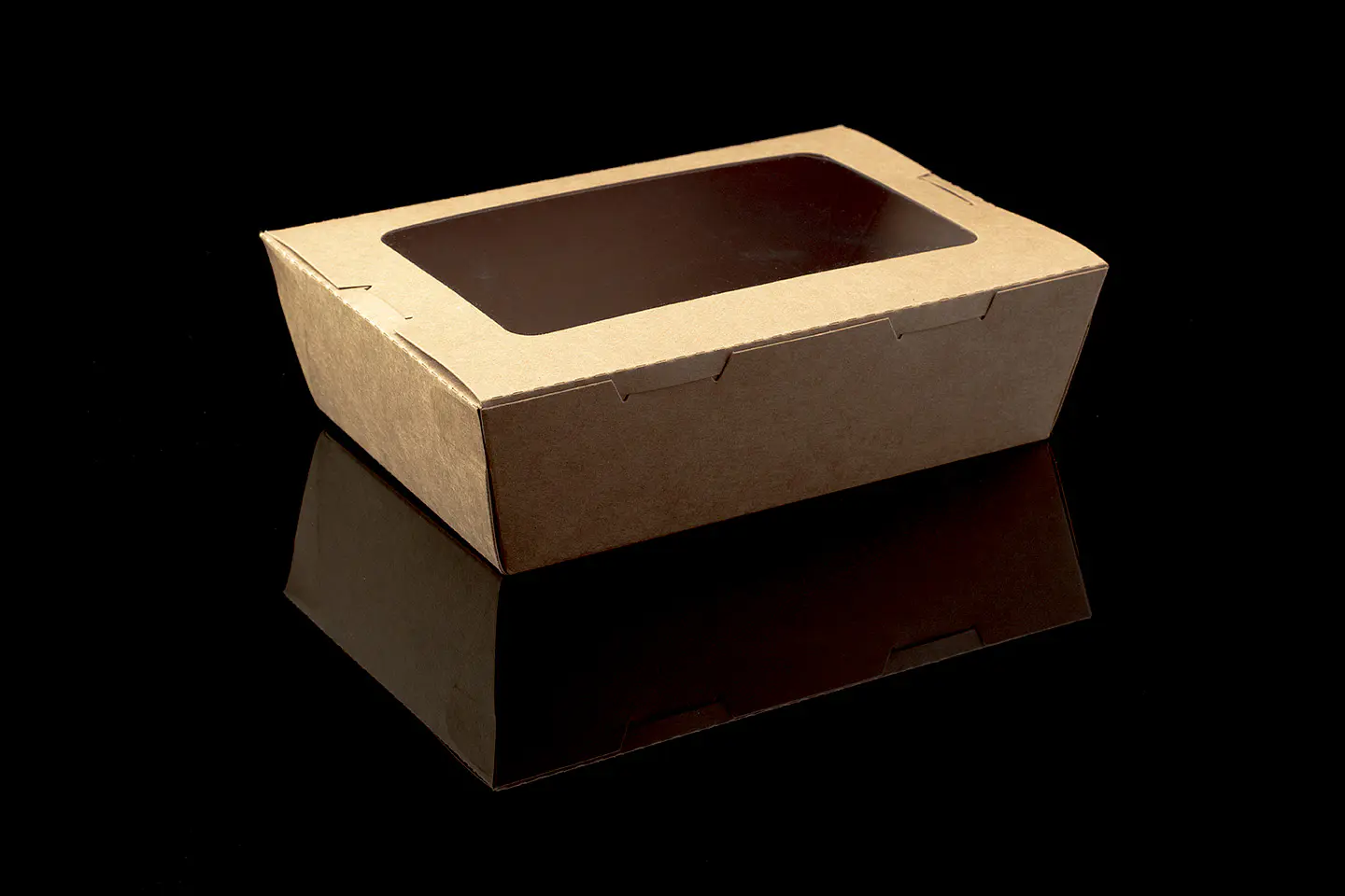 CAJA KRAFT C/VENTANA 1600 ML 1