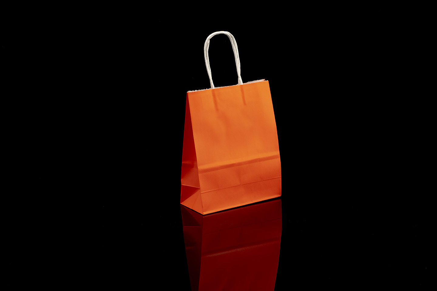 BOLSA DE KRAFT NARANJO 16X21X8 X12UN 1