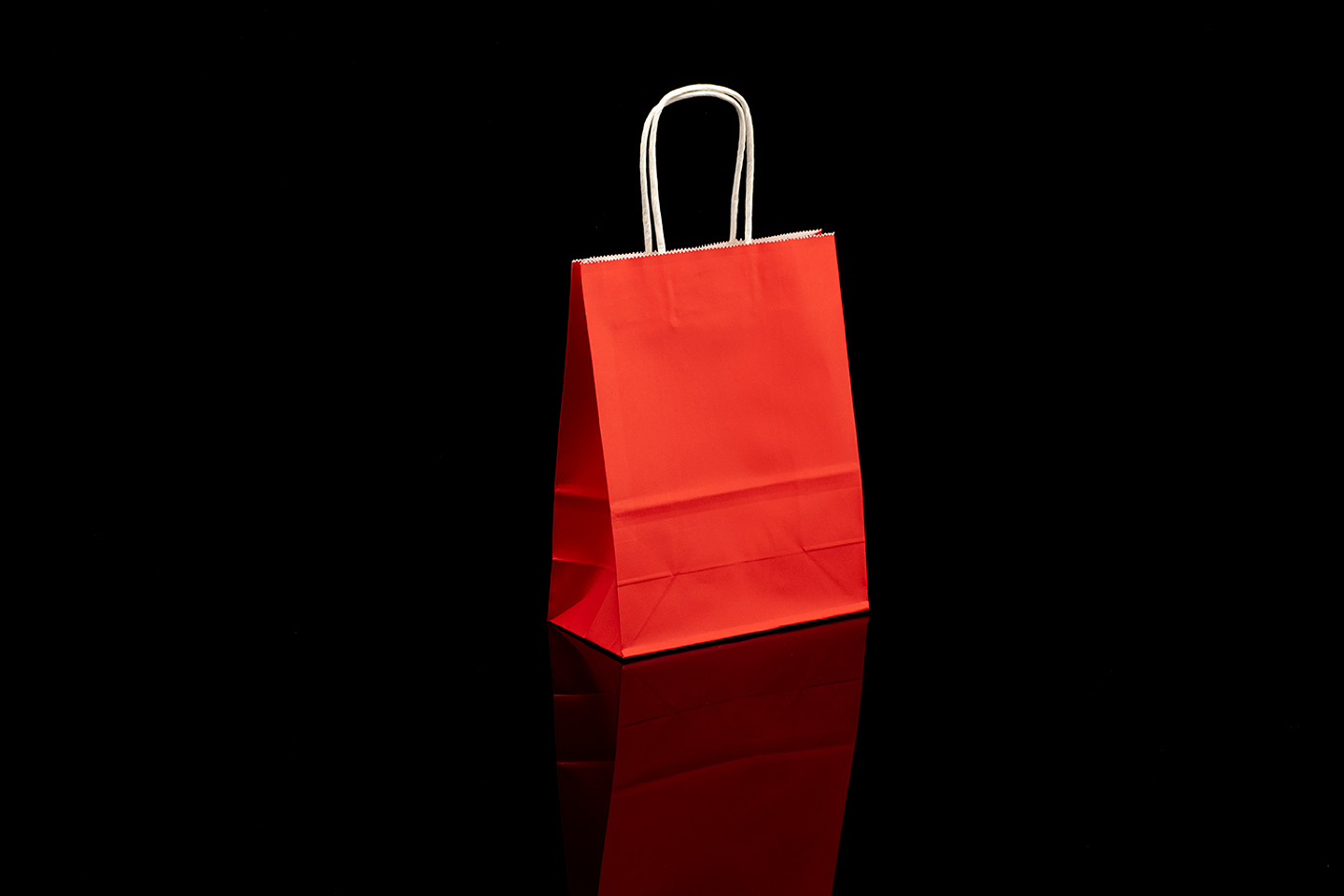 BOLSA DE KRAFT ROJO 16X21X8 X12UN 1