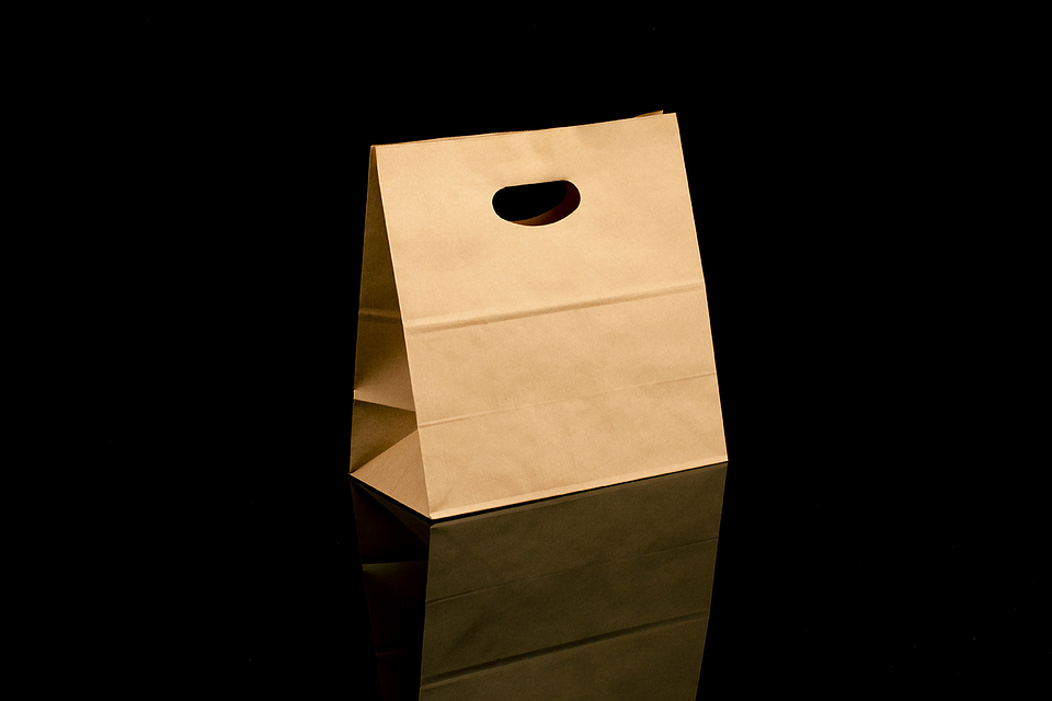 BOLSA KRAFT 27X14,5X28 MANILLA RIÑON (S) 300UN/CAJA 1