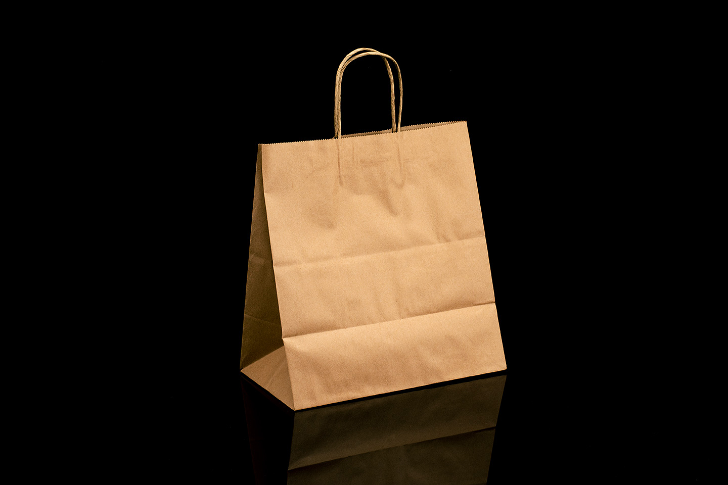 BOLSA KRAFT 27X16X29 MANILLA TORCIDA 200UN/CAJA 1