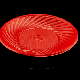 PLATO N 22 CM  ROJO  PAQ X25UN