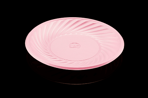 PLATO N 22 CM  ROSADO PAQX25UN
