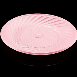 PLATO N 22 CM  ROSADO PAQX25UN