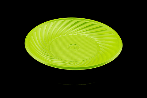 PLATO N 22 CM  VERDE  PAQX25UN