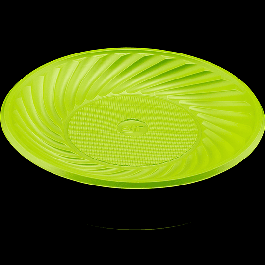 PLATO N 22 CM  VERDE  PAQX25UN