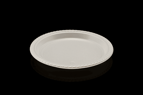 PLATO PLAST 22CM BLANCO (venta por paquete x 50 un)