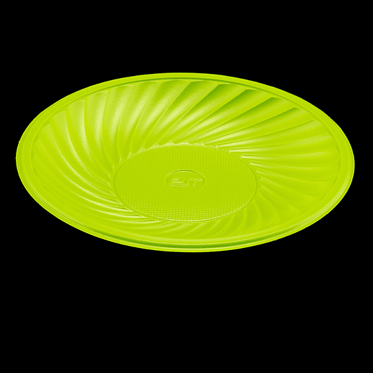 PLATO N 18 CM  VERDE 25 UN X PAQ