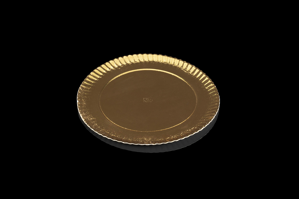 DISCOS ORO BORDE LISO 22CM 1