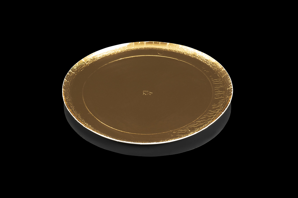 DISCOS ORO BORDE LISO 26 CM 1