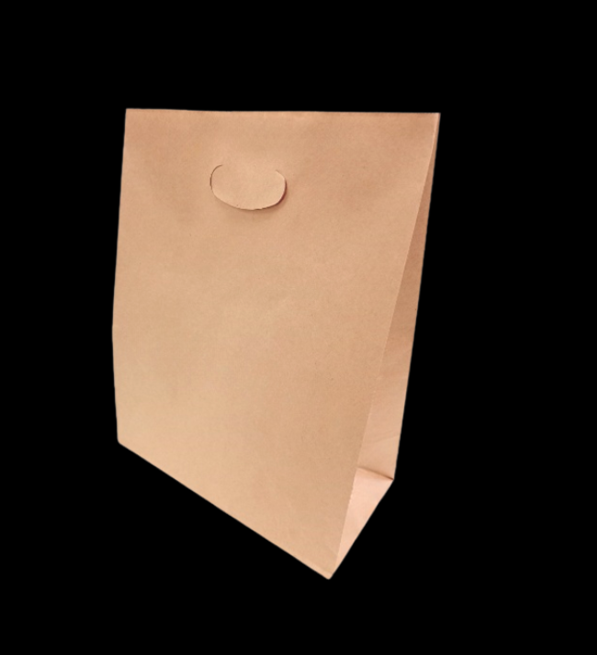 BOLSA KRAFT 27X14,5X35 MANILLA RIÑON (M) 300UN/CAJA 1