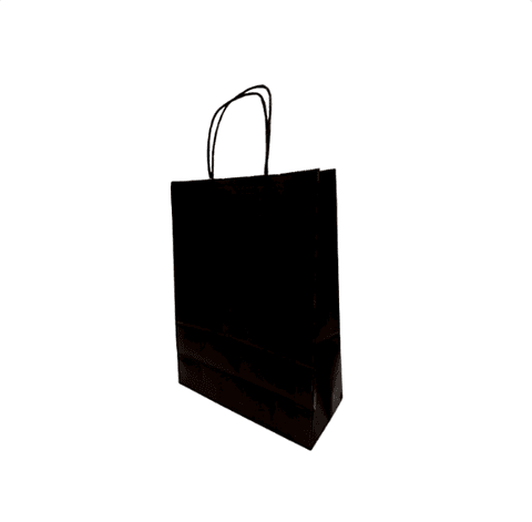 BOLSA MANILLA NEGRA 22X10X32 (200 UN X CAJA)