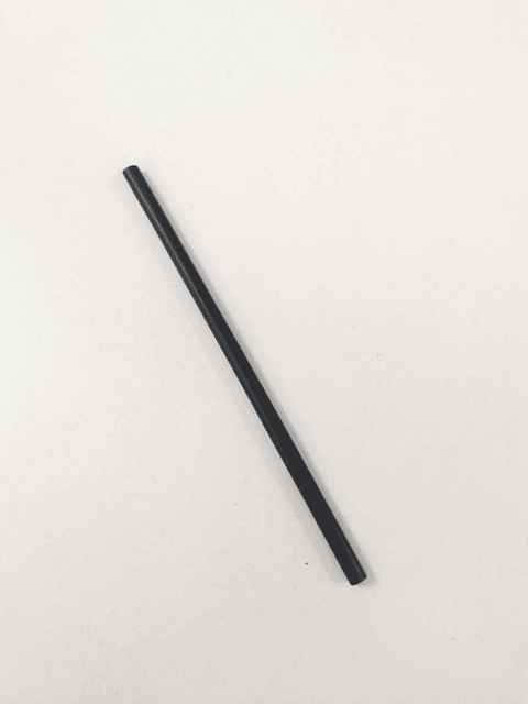 BOMBILLA PLASTICA NEGRA RECTA 8X21 100UN/PAQ 